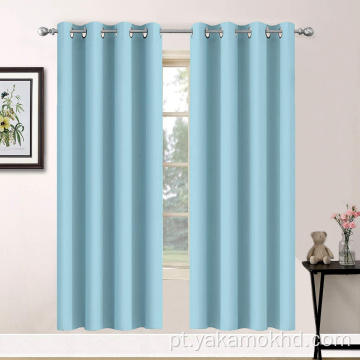 Cortinas blecaute azul celeste de 63 polegadas de comprimento